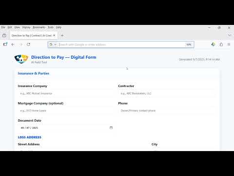 Release of Liability form demo