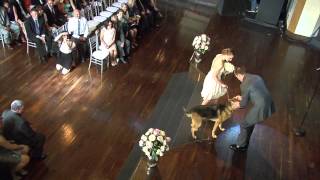 Couple shares wedding day vows with their dog