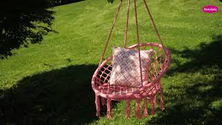 Závesné kreslo, ružová, AMADO 2 NEW