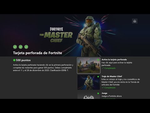Tarjeta Perforada Fortnite - 500 puntos rewards en 1 minuto