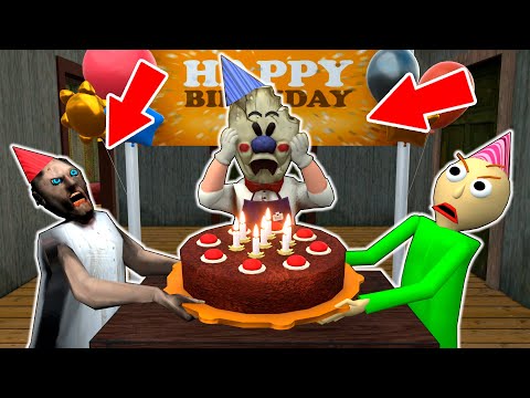 Granny vs Ice Scream Birthday vs Baldi vs Grandpa - funny horror school animation (p.20)