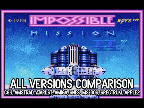 Impossible Mission 2 comparison / C64, Amstrad, Spectrum, Atari ST, Amiga, SNES, Apple II, MS-DOS