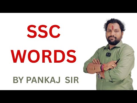 SSC WORD ENGLISH By Pankaj Sir