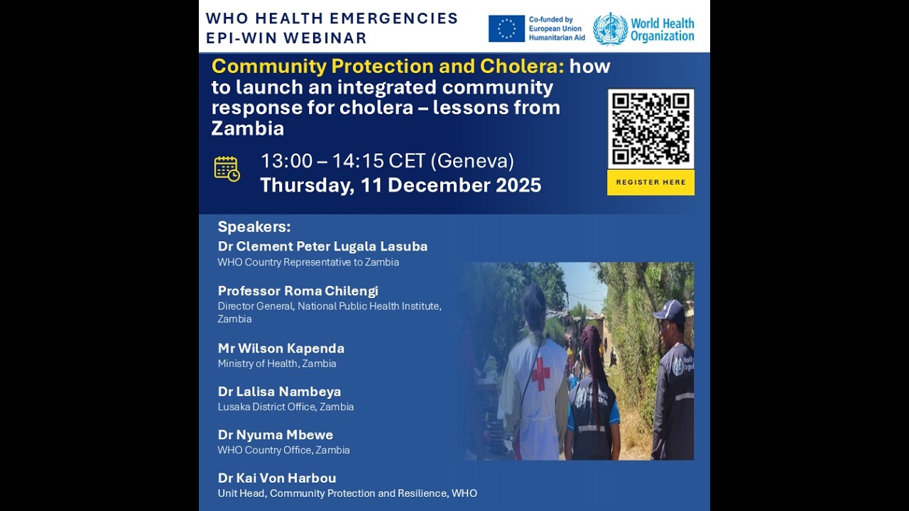 WHO EPI-WIN: How to launch an integrated community response for cholera – lessons from Zambia