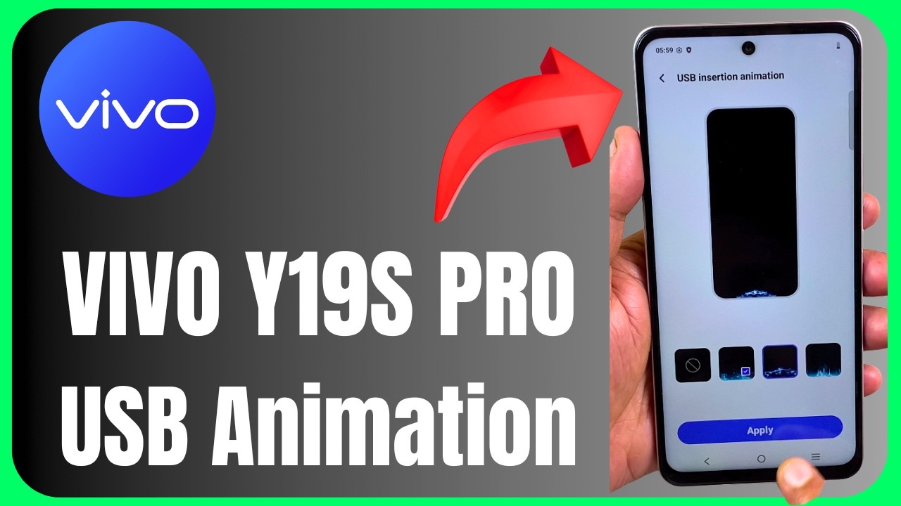 🔌 Vivo Y19s Pro USB Insertion Animation 😱📱 | Charging Animation Settings Tutorial 🔥