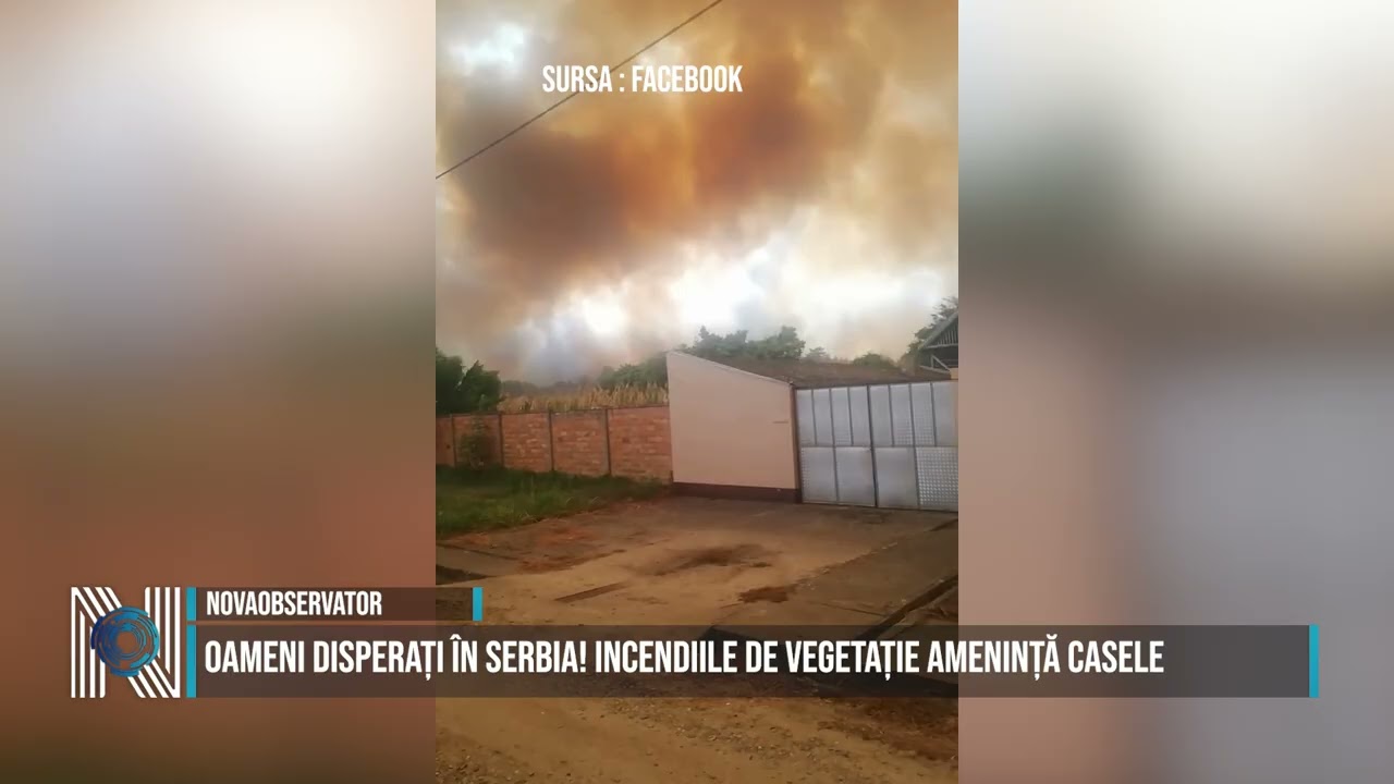 Oameni disperați în Serbia! Incendiile de vegetație amenință casele