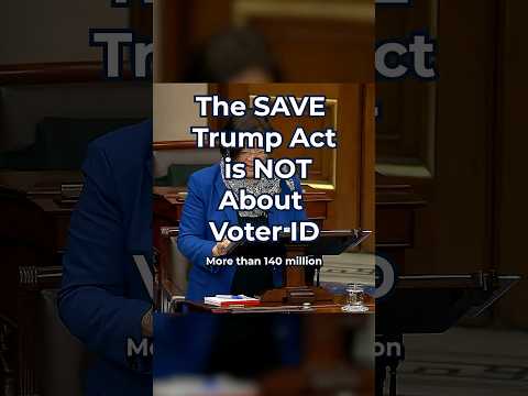 The SAVE Trump ACT is NOT About Voter ID