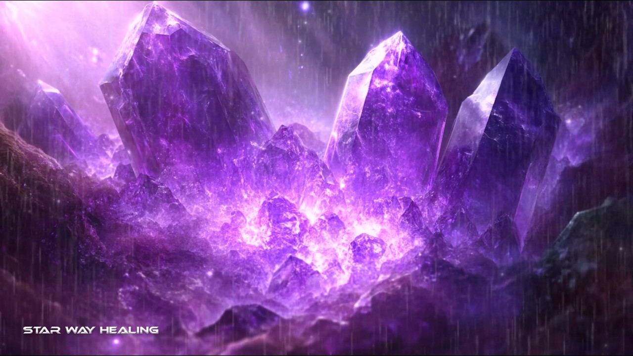 VIOLET RAIN | 417Hz + 852Hz | CLEANSE NEGATIVE ENERGY FROM HOME & YOURSELF | REIKI | RAIN SOUNDS