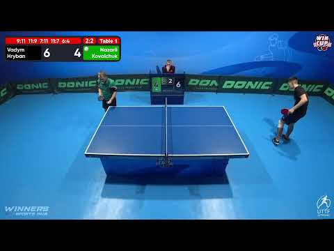 01:00 Vadym Hryban 3 - 2 Nazarii Kovalchuk West 5 WIN CUP 10.10.2022 | TABLE TENNIS WINCUP