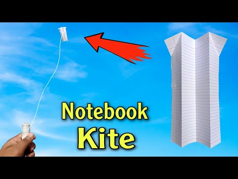 how to make notebook kite, notebook paper flying kite, how to make simple kite, patang kese banaye