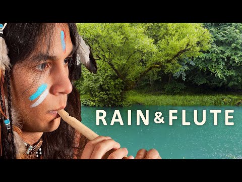 Relaxing Native American Flute Music with Soothing Sounds of Rain, Meditation & Healing