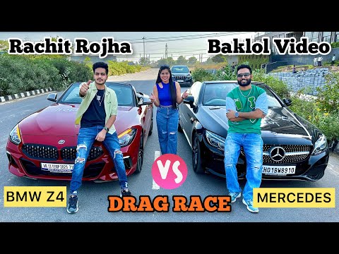 DRAG RACE 🚀 - BMW Z4 vs MERCEDES C300 😨 Shocking Results 😨 1 Million Subs Ka Surprise ❤️