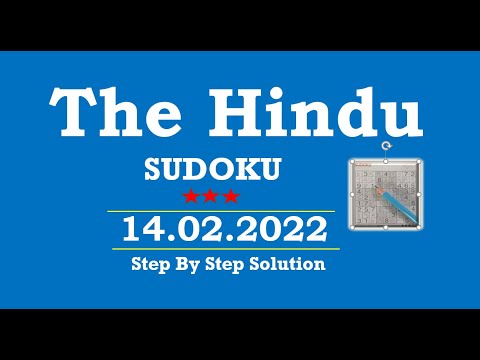 How to Solve 3 Star Hindu  Sudoku Feb 14, 2022 -  Step By Step Solution