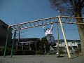 斜めのバーでマッスルアップ20回 20 Muscle ups in one set
