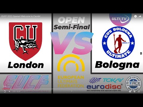 EUCF 2022 Canlı Yayın - Open Yarı Final,Clapham vs CUSB La Fotta