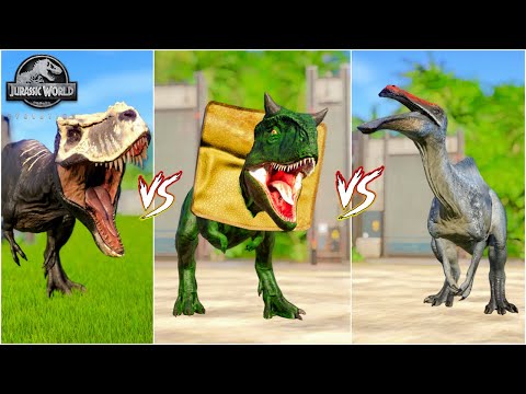 DINOSAUR REVOLUTION TREX vs TOAST vs DEINOCHEIRUS | Jurassic World Evolution