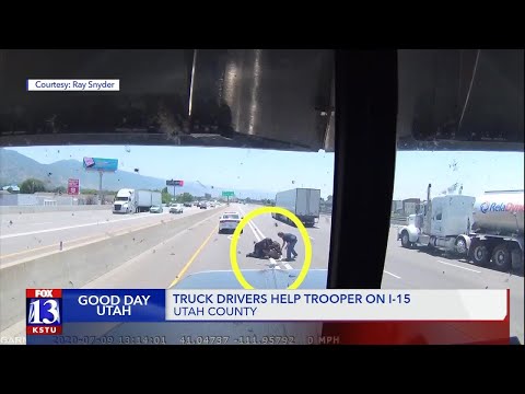 Truckers slow traffic to assist Utah Highway Patrol