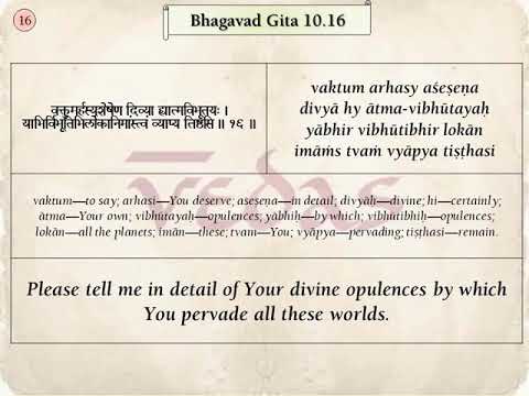 Srimad Bhagavad Gita Verses, BG 10.16