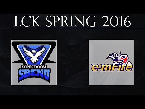 [H/L] SBENU vs EMF G2 | SBENU Sonicboom vs e-mFire Game 2 (23.01.2016) | LCK Spring 2016