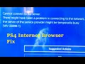 WV 33898 1 Cannot Connect To The Server PS4 Error Fix PS4 Internet Browser Error