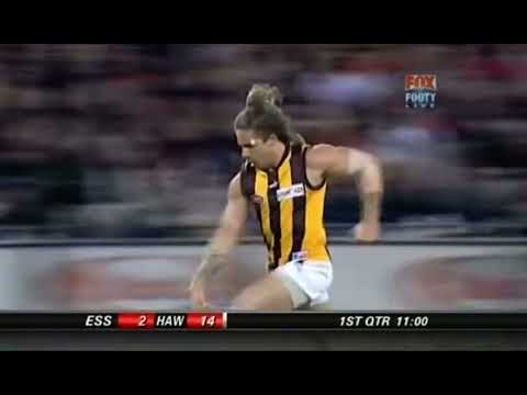Luke Hodge with one of the best handballs ever