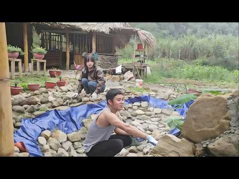 Thanks to the girl's help, Nam quickly finished his fish tank.