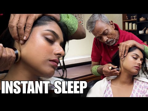 Asmr Semi Intense head Champi Massage by old school Indian Barber WARIS ! Instant Sleep therapy 😌 😴 