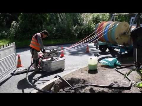 Das Einblasen von Speednet / Microrohren