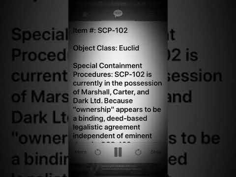 Scp 102 Property of Marshall, Carter, and Dark Ltd.