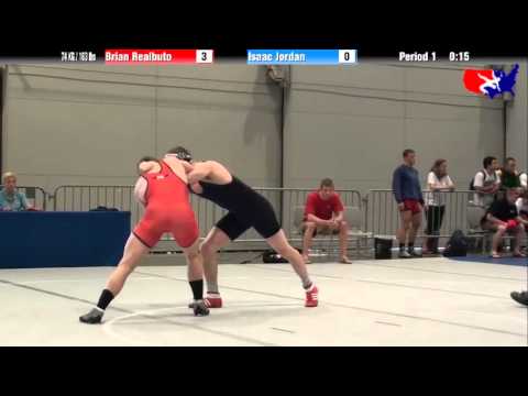 Brian Realbuto vs. Isaac Jordan at 2013 Junior Nationals - FILA - FS