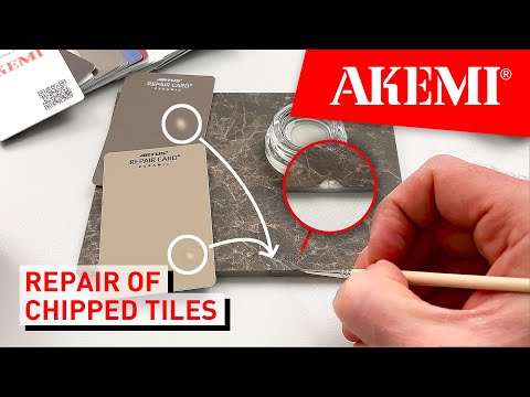How to repair chipped ceramic tile edges almost invisibly? With the AKEMI® CERAMIC Smart Repair Set