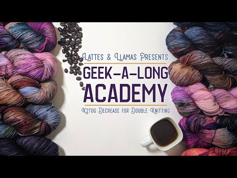 K2tog Decrease For Double Knitting