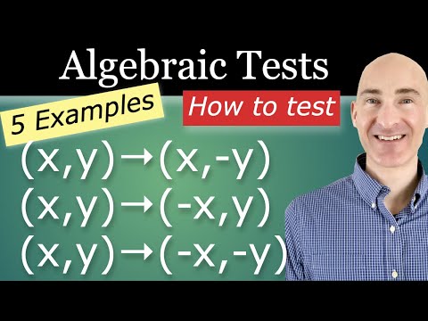 Algebraic Tests for Symmetry (x axis, y axis, origin)