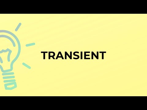 What is the meaning of the word TRANSIENT?