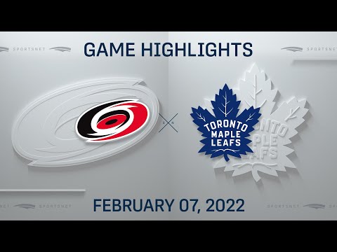 NHL Highlights | Hurricanes vs. Maple Leafs - Feb. 7, 2022