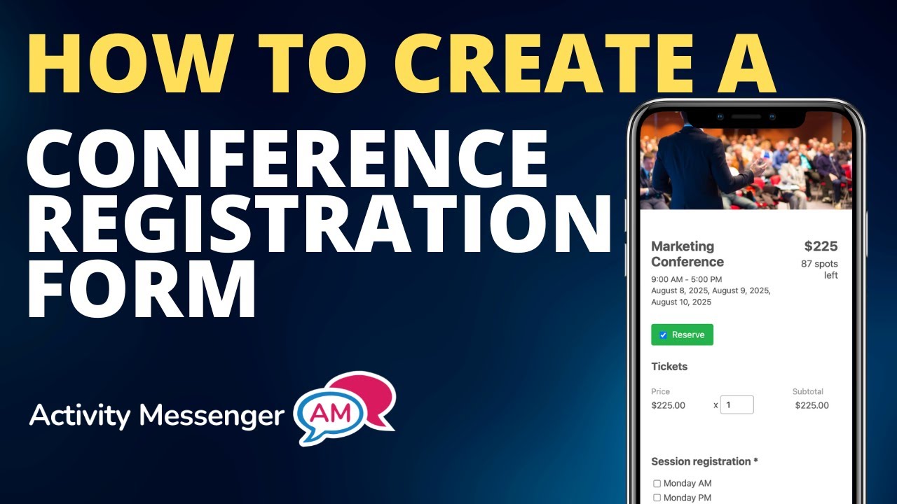 How to create Conference Registration Form