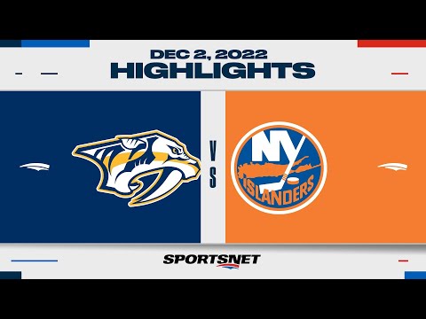 NHL Highlights | Predators vs. Islanders - December 2, 2022
