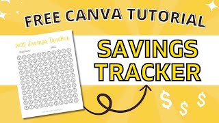 MONEY SAVINGS TRACKER IN UNDER 3 MINUTES | Make & Sell Free Printables with Canva