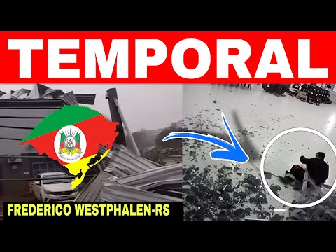 🚨TEMPORAL causa DESTRUIÇÃO em FREDERICO WESTPHALEN-RS nesta terça-feira 21/07 😱