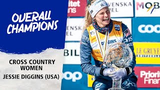 Jessie Diggins lifts crystal globe for the second time | FIS Cross Country World Cup 23-24
