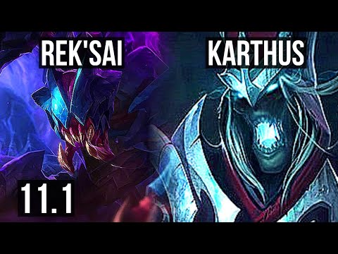 REK'SAI vs KARTHUS (JUNGLE) | 10/0/9, Legendary, 500+ games, 900K mastery | BR Grandmaster | v11.1