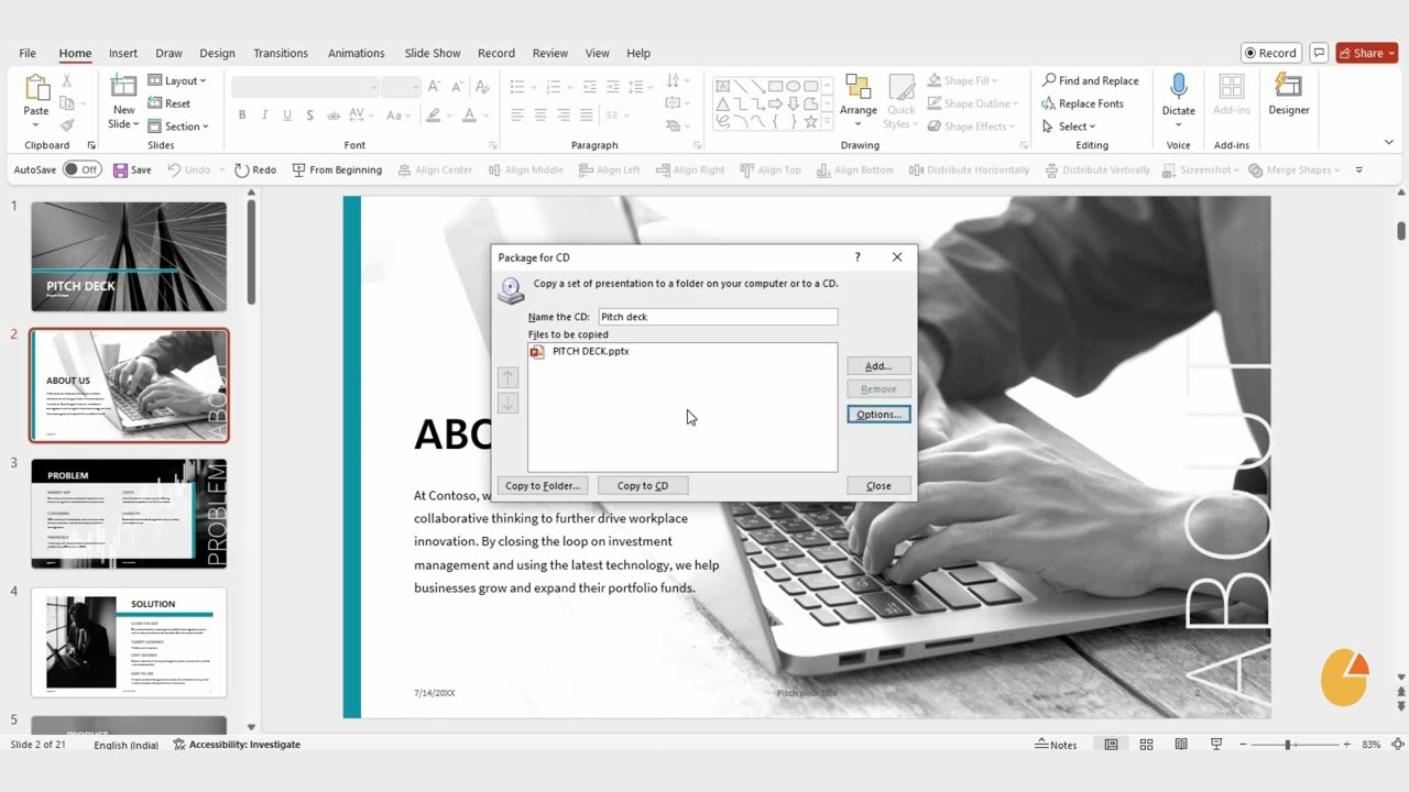 How to Package a Presentation for CD in PowerPoint
