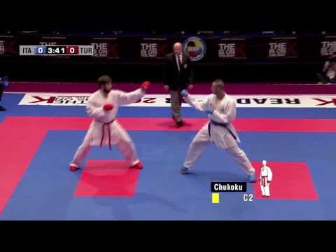 Enes Erkan vs Stefano Maniscalco. Final Kumite Male +84kg. 48th European Karate Championships