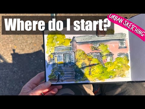 How to start Urban Sketching for beginners | en plein air | Fountain pen drawing