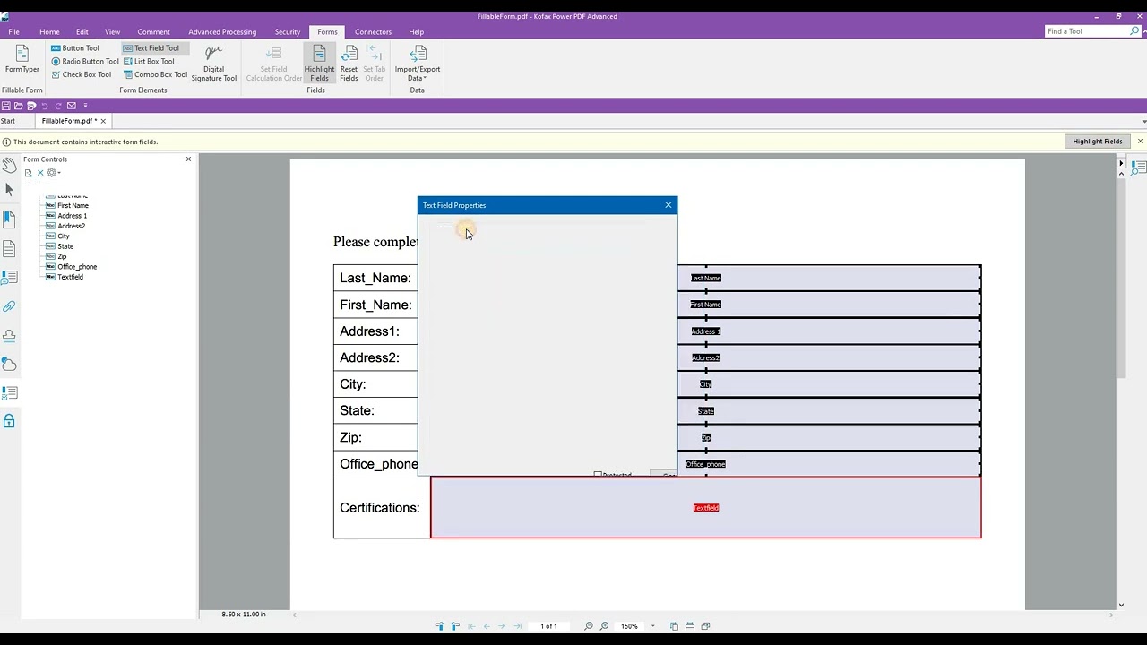 Create a quick simple PDF Fillable Form using Word and Kofax Power PDF
