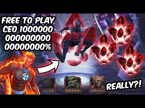 3x Free To Play 5 Star Crystal Opening - CEO 10000000000% COLOSSAL W - Marvel Contest of Champions