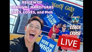 CARNIVAL MARDI GRAS REVIEWS LIVE