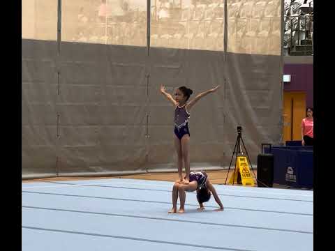全港技巧體操公開賽2026二級女子雙人組冠軍 HK Acrobatic Gymnastics Open Championship L2 Girls Pair Champion Bella LamLam