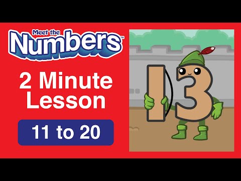 Meet the Numbers | 2 Minute Lesson | Numbers 11 to 20
