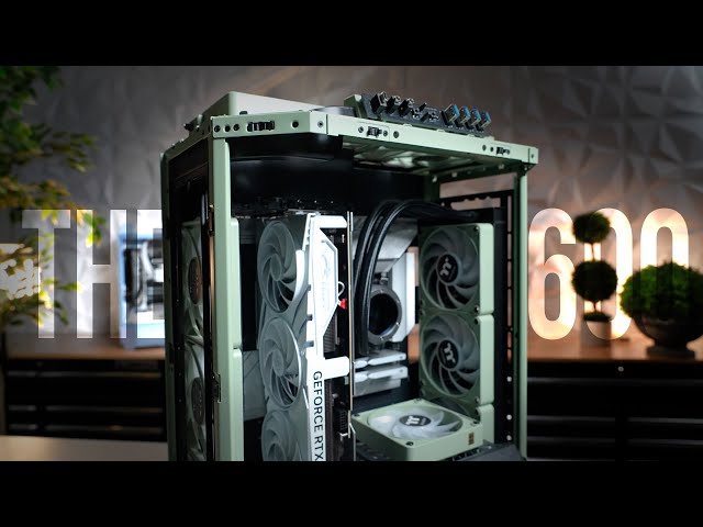 Vídeo relacionado con Thermaltake The Tower 600 | Mid Tower ATX Octogonal | 2 Ventiladores de 140mm Preinstalados | Ventilación Vertical | Compatible con Radiador de 420mm y hasta 13 Ventiladores | Negro